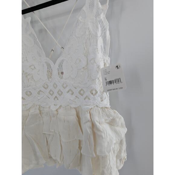 Free People White Camisole Top Adella - Picture 7 of 10